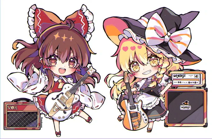 赤と白とオレンジ