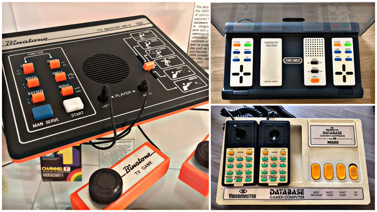 SWRetroComp's tweet photo. For today’s #RetroTrio we have #StarChess, #Binatone TV Master MK6 and #Videomaster Database. Which do you keep, gift and delete from history? #RetroComputing #ComputerHistory #RetroGaming #VideoGames https://t.co/JIOud4Ovcf