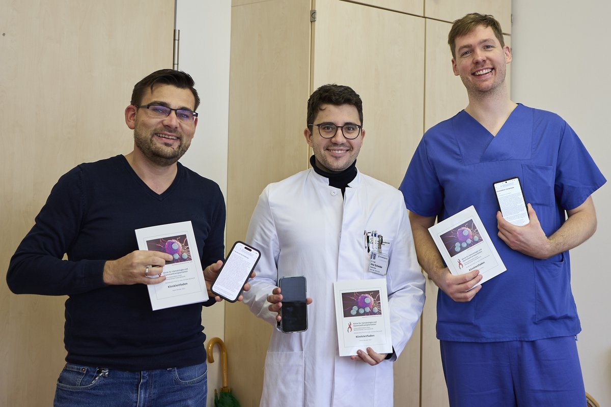 👏Digital in die Einarbeitung:  Intuitiv bedienbar, dem IT-Sicherheitsstandard entsprechend, bietet die App „HSZT-Fibel“ für Android und iOS neuen Kollegen/innen den personalisierten Zugriff auf Informationen der @Hamatologieuk 
<a href="/chr_reinhardt/">Christian Reinhardt</a> <a href="/FinBahnsen/">Fin Hendrik Bahnsen</a> <a href="/MedEssen/">Medizinische Fakultät Essen</a>