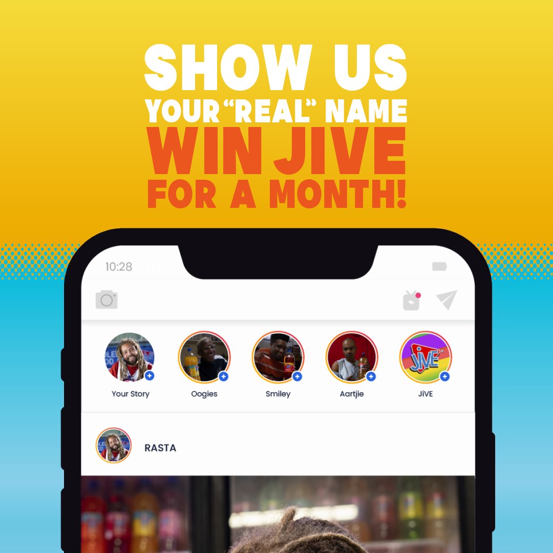 JiveCooldrinks's tweet photo. Win 30 X JiVE 2litres! Simply change your profile name to one of the nicknames on a JiVE bottle, take a screenshot, tag us and use #JiVEwith. Competition runs from 4-8th December 2023. Winner will be announced on Monday, 11 December 2023 via story #WeMosAllFamily T’s&C’s apply. https://t.co/rJQVyDSi3Y