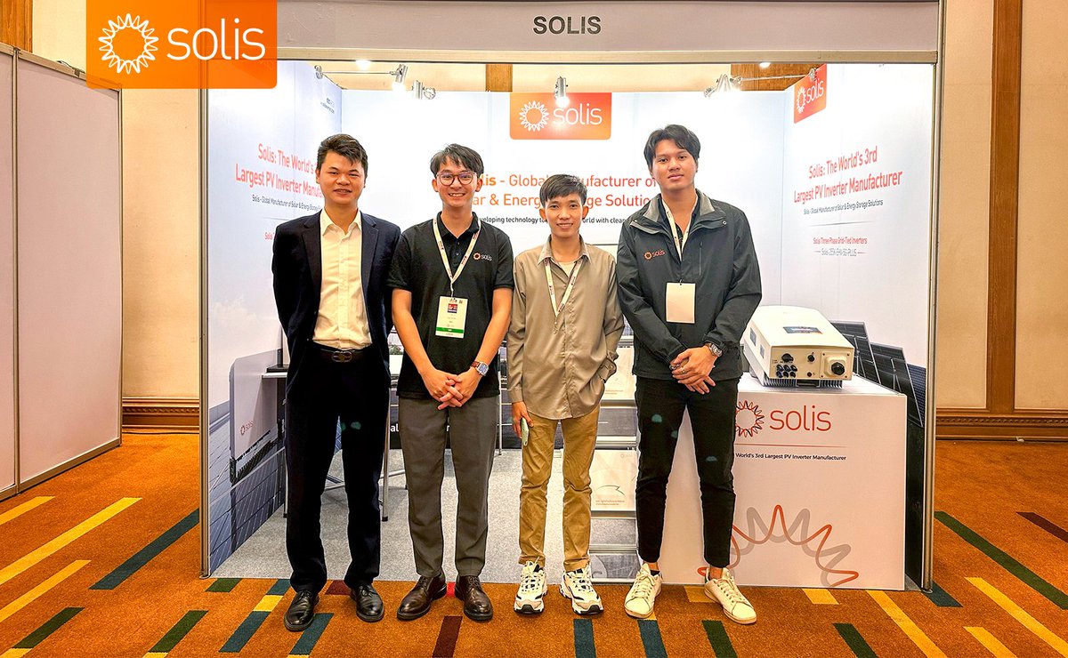 Solis_Inverters's tweet photo. #SolisConference in #Thailand ๐ The #SolarWeekThailand 2023 was a tremendous success, drawing over 70 enthusiastic participants. Simon presented Solis' groundbreaking C&I solutions tailored specifically for the Thai market, engaging attendees in insightful discussions.
Solis' booth, with captivating live displays, significantly elevated brand recognition among key players in Thailand, including investors and developers. Thanks to all for making it incredible! Stay tuned for more exciting updates, innovations, and bright energy from #Solis!
Solis: The World's 3rd Largest PV Inverter Manufacturer ๐
#solarenergy #smartenergy #cleanenergy #energytransition