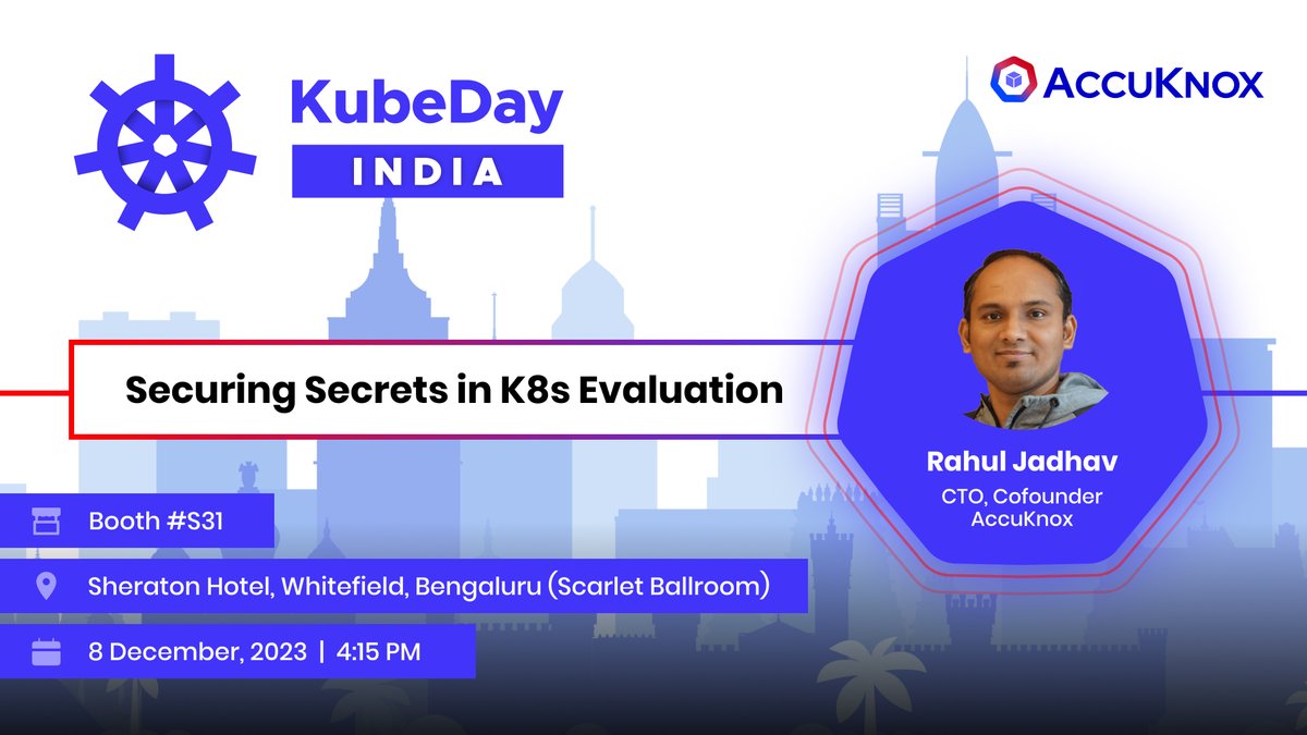 Don't miss Rahul Jadhav's <a href="/nyrahul/">Rahul A. Jadhav</a> session on Dec 8, 4:15 pm IST at KubeDay India. Learn about managing DB creds, access tokens, and securing Hashicorp Vault in on-prem deployments. Real-world threat demos included! #DevSecOps #CyberSecurity <a href="/raj94087/">Raj Panchapakesan</a> <a href="/N_SiliconValley/">Nat Natraj</a>