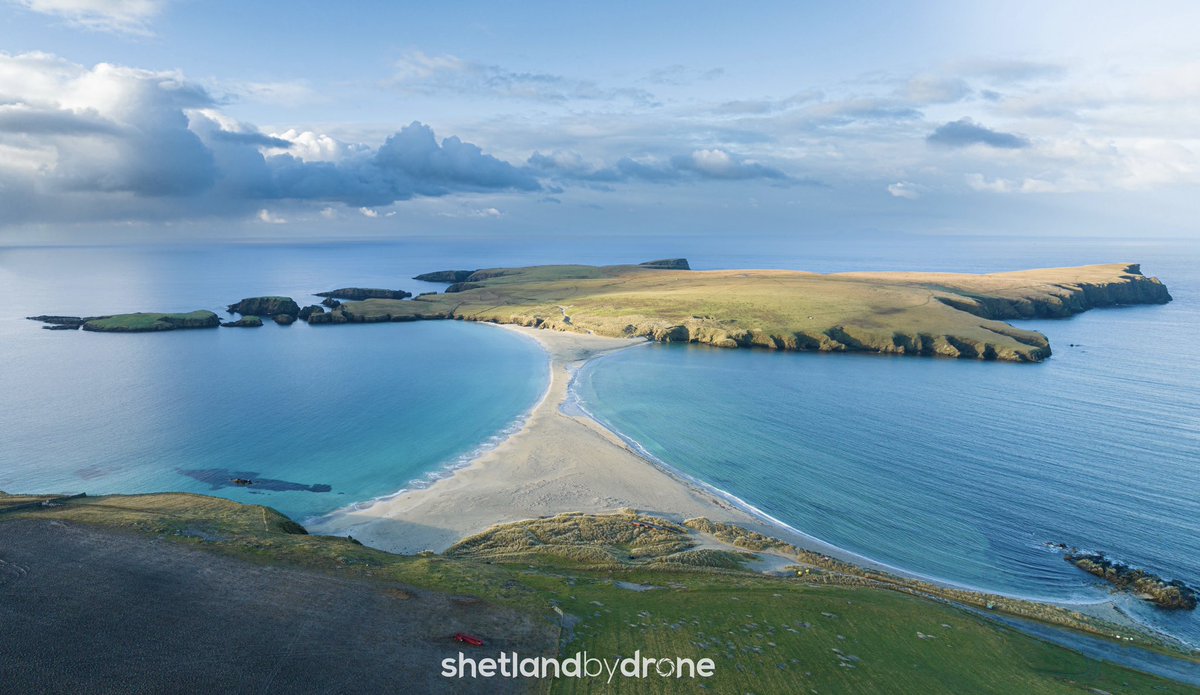 The St Ninians Isle tombolo last week. #shetland #scotlandscenery #promoteshetland #visitscotland #meandmydrone #dji @PromoteShetland @VisitScotland