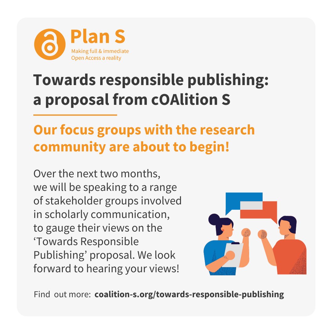 Change is coming in scientific publishing! We are collecting feedback through focus groups on our proposal 'Towards Responsible Publishing'. Let's shape the future of scholarly communication together! #ResponsiblePublishing #ScholComm #Plan_S
coalition-s.org/towards-respon…