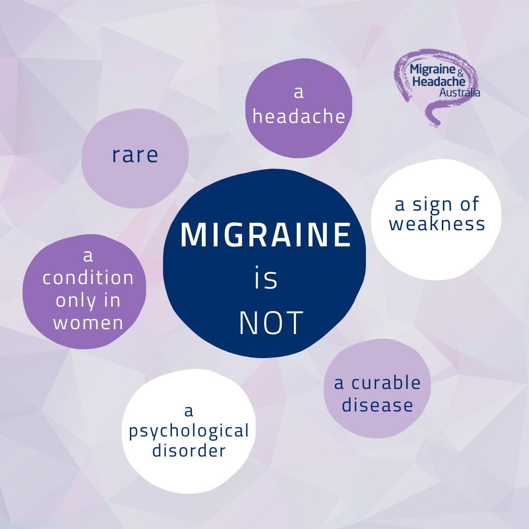 Migraine is a common neurological disorder, affecting about 5 million Australians. 

It is characterised by moderate to severe headache, nausea and other symptoms. While there is not currently a cure for migraine, treatment to help people manage is available.