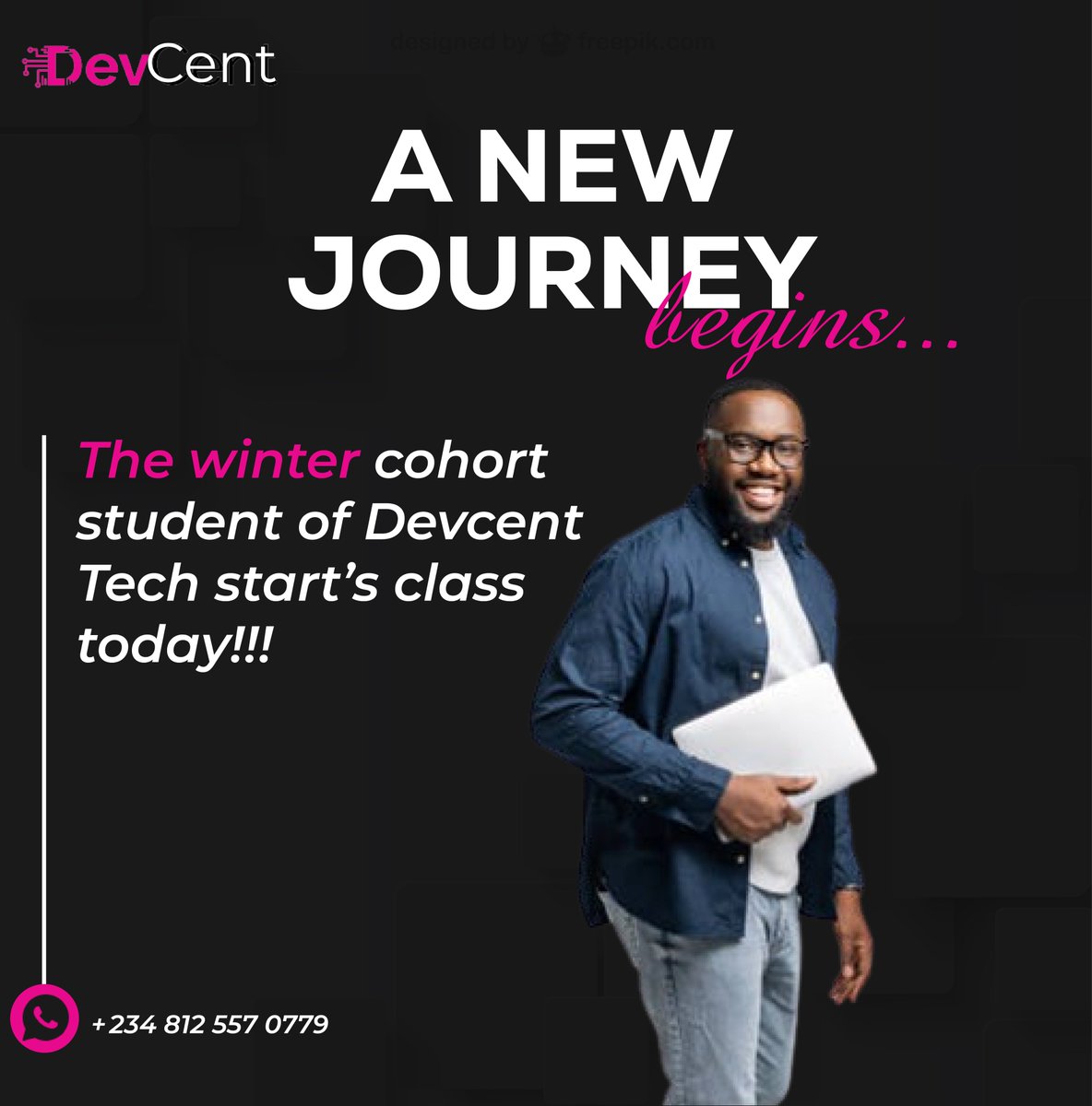 DevcentNg's tweet image. "🚀 Welcome, New Cohort! ❄️ Best of luck on your tech journey. Winter is here, and success awaits! Let's get started 💻✨ #NewCohort #WinterCoding"