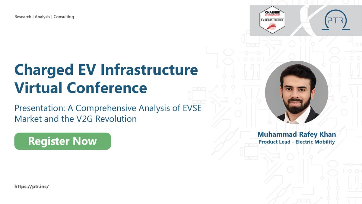 Join #PTR expert Muhammad Rafey Khan as he explores the dynamic #EVSE market and the transformative potential of V2G technology at the CHARGED Electric Vehicles Magazine EV Infrastructure Virtual Conference.
Watch on-demand now by registering here: chargedevs.com/dec-2023-ivc-s…