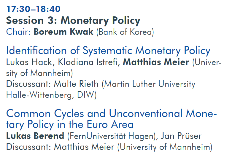 Matthias Meier (@matthiasmeier1) on Twitter photo 🚄On my way to <a href="/IWH_Halle/">IWH</a> for the Macroeconometric Workshop
🚨Looking forward to the session on monetary policy later today
📢Also to exciting keynotes by Christiane Baumeister and <a href="/GertPeersman/">Gert Peersman</a>
#EconTwitter <a href="/dr_dr_echsel/">Katja Heinisch</a> <a href="/LukasHack_/">Lukas Hack</a> <a href="/KlodianaIstrefi/">Klodiana Istrefi</a> 🚄On my way to <a href="/IWH_Halle/">IWH</a> for the Macroeconometric Workshop
🚨Looking forward to the session on monetary policy later today
📢Also to exciting keynotes by Christiane Baumeister and <a href="/GertPeersman/">Gert Peersman</a>
#EconTwitter <a href="/dr_dr_echsel/">Katja Heinisch</a> <a href="/LukasHack_/">Lukas Hack</a> <a href="/KlodianaIstrefi/">Klodiana Istrefi</a>