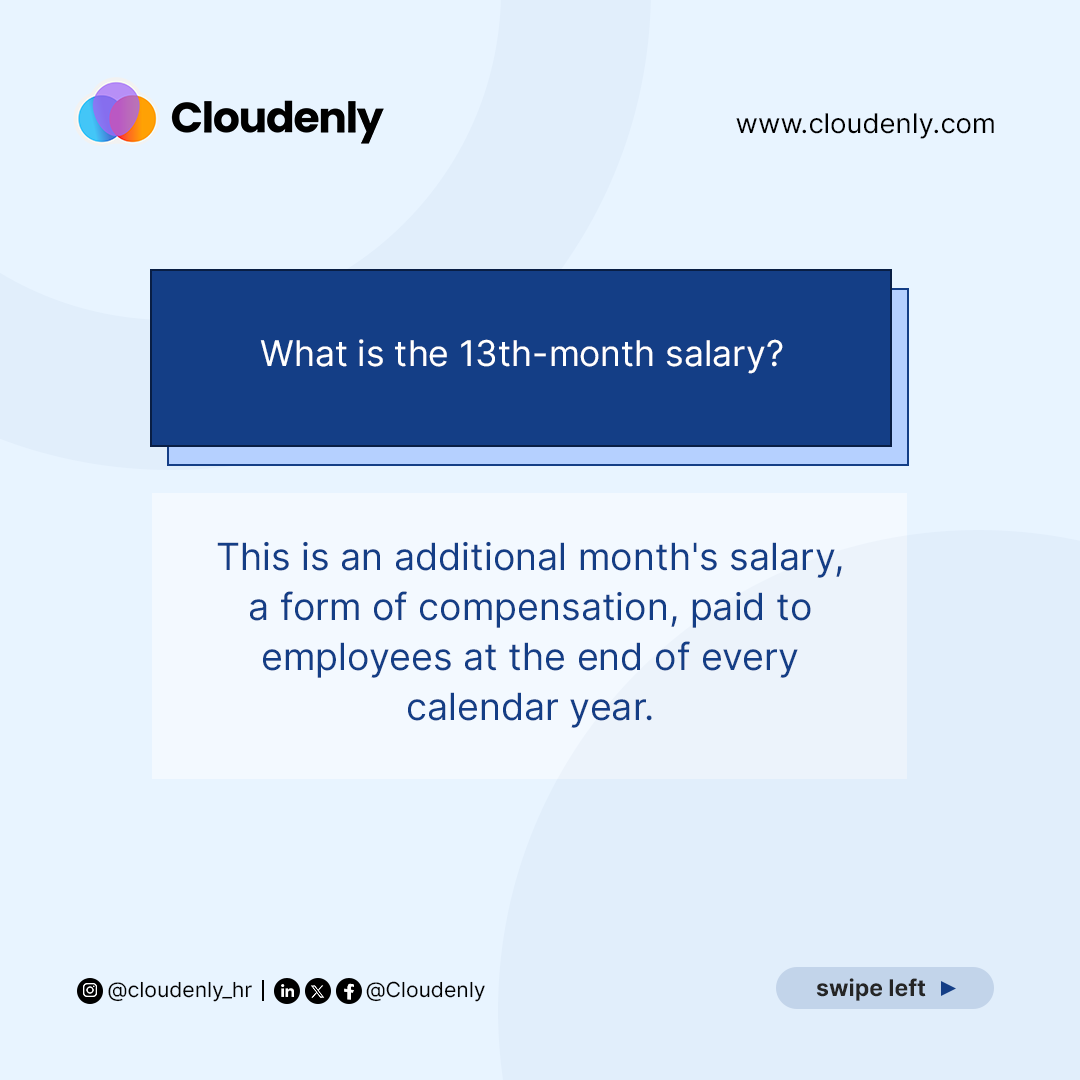 cloudenly's tweet photo. It's that time of the year when this becomes a discuss or concern for most employees.
Did you know about the 13th-month salary before now? Do you receive this in your organization? Tell us in the comments.
#hr #13thmonthsalary #hrinfo https://t.co/7A09LMvUBa
