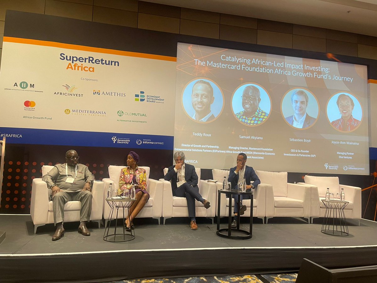 First Mastercard Foundation Africa Growth Fund panel at #SRAfrica is setting the tone! Insightful conversations on the future of private capital in Africa. 

Leaders and innovators are here!🚀 #PrivateCapital #AfricaGrowthFund