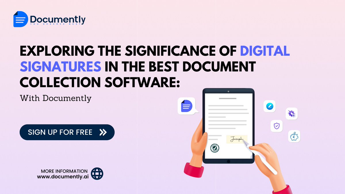 Documently_AI's tweet photo. Dive into the world of seamless document management with Documently! 🚀✨ Discover the power of digital signatures in the best document collection software.

Sign up: https://t.co/Bh9bFY1UFM

#Digital #Management #signatures #Software #Twitter #BusinessGrowth https://t.co/Sy2Sf7004J