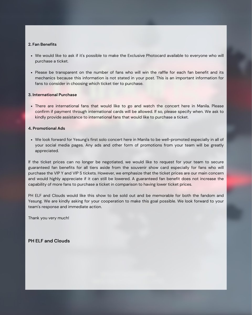 Please be considerate and hear us out <a href="/happeehour/">HSG</a> <a href="/pulpliveworld/">PULP Live World</a> <a href="/Vernon_Go/">Vernon Go</a> 

#YESOLOwerTicketPrices 
#UnfadingSenseInManila