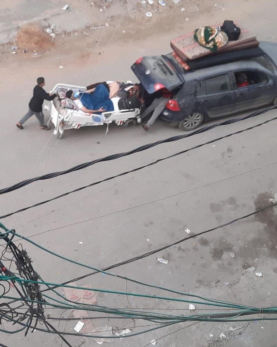 Look at this picture. 
Then look at it again. 
This is how people are forced to evacuate in Gaza.