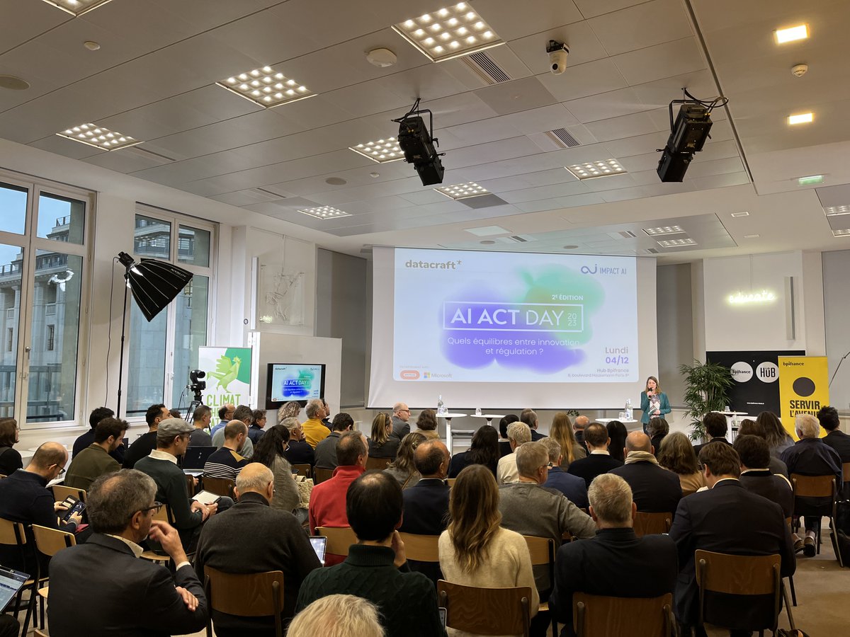 Lancement de l’AI ACT DAY 2023 coorganisé par <a href="/datacraft_paris/">datacraft</a> et <a href="/impactaiFrance/">Impact AI</a>