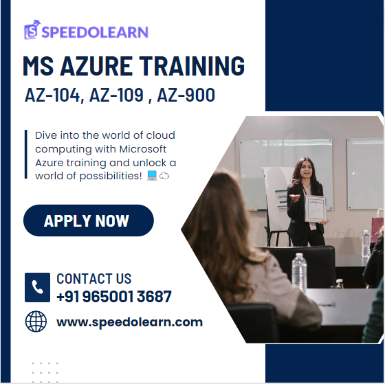Speedolearn's tweet image. Join our Azure training and master the cloud with confidence! 🌥️ Here's a sneak peek at our featured courses:
1️⃣ AZ-104: 
2️⃣ AZ-109: 
3️⃣ AZ-900: 
Ready to shape your future in the cloud?💼speedolearn.com#UnlockAzureSuccess!
#CloudTraining #AzureCertification #TechSkills