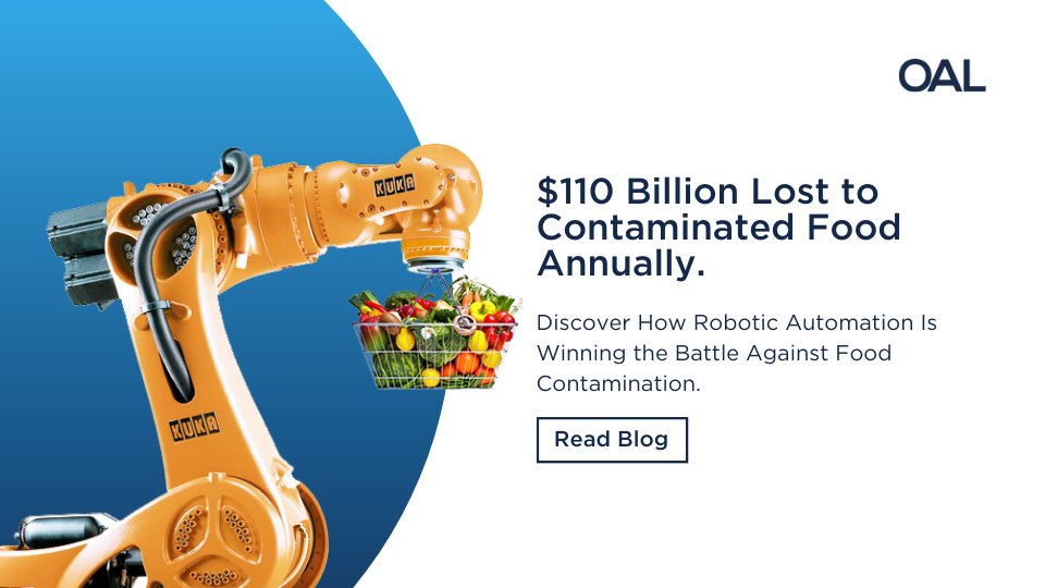 OAL (@oalgroup) on Twitter photo $110 billion a year.
That's the staggering cost tragically lost by low and middle-income countries as a result of contaminated food.
Discover how robotics and automation from OAL are helping to combat food contamination: oalgroup.com/blog/the-futur… $110 billion a year.
That's the staggering cost tragically lost by low and middle-income countries as a result of contaminated food.
Discover how robotics and automation from OAL are helping to combat food contamination: oalgroup.com/blog/the-futur…