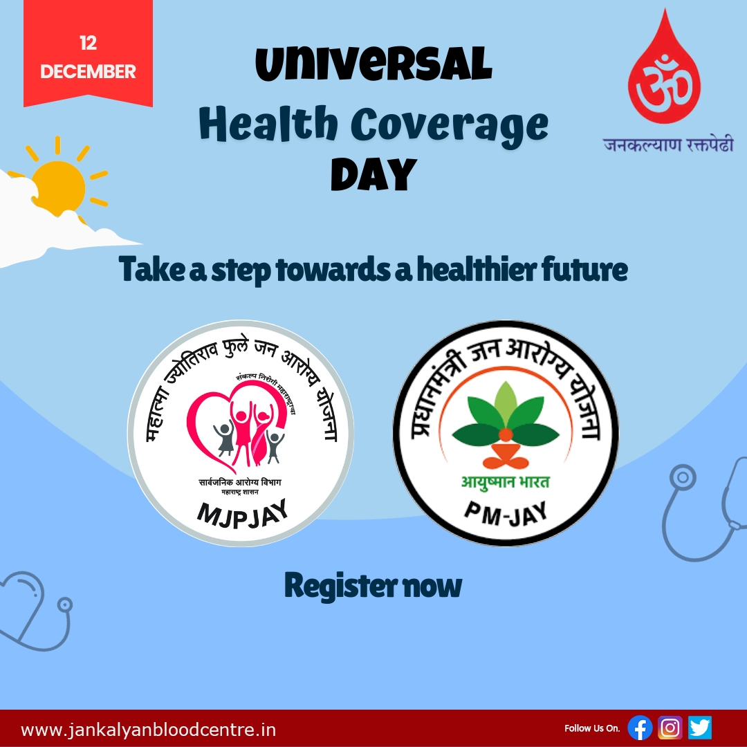 jkbbpune's tweet photo. Universal Health Coverage Day
#UniversalHealthCoverageDay #UHCDay #JankalyanBloodCentre #JankalyanBloodBank #JKBC https://t.co/x0DszXzLpq