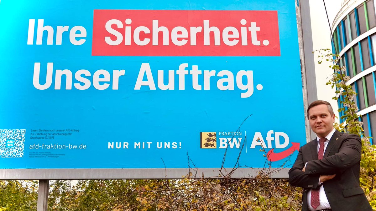 Unsere aktuelle Kampagne 'Remigration Jetzt!'.

#AfD #alternativefürdeutschland #nurnochAfD #stuttgart #afdfraktionbw #badenwürttemberg #deutschland #💪 #💙💙💙 #💙 #politik #mutzurwahrheit #stolz #deutschland #nurmituns #seischlauwählblau #krankewelt #widerstand