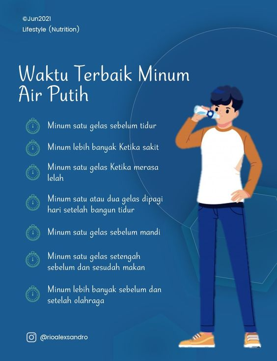 WAKTU TERBAIK MINUM AIR PUTIH