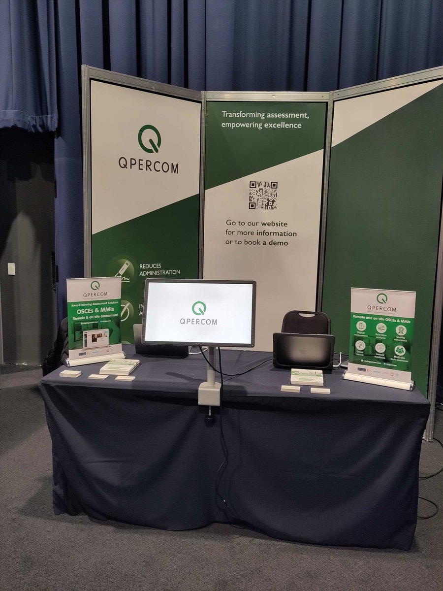 MockOSCE's tweet image. Our parent company @Qpercom is rocking their stand at the DEMEC conference today! Stop by and say hello at booth 2 👋🏼 #DEMEC23 #MedEd