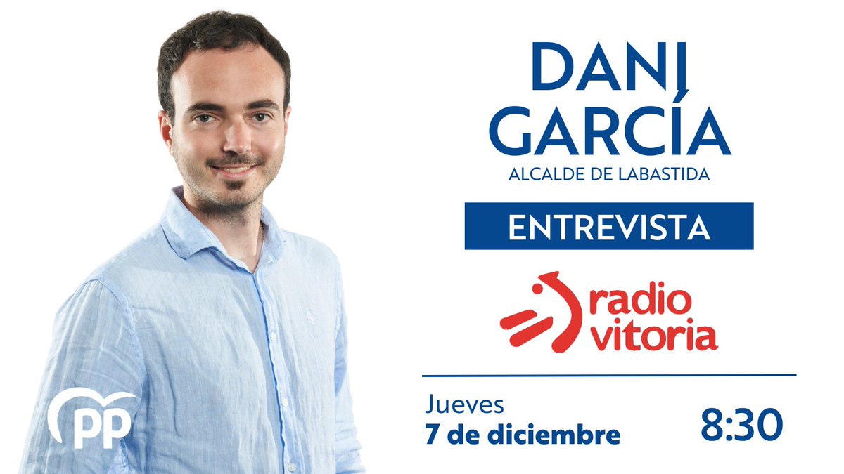 #BuenosDías #EgunOn

🎙️ Empieza el jueves escuchando la entrevista a <a href="/danigarcia_eu/">Dani García Ruiz</a> en <a href="/radio_vitoria/">Radio Vitoria</a> 

⌚️8:30h 
⏯️Puedes seguirlo #EnDirecto en eitb.eus/es/radio/radio…