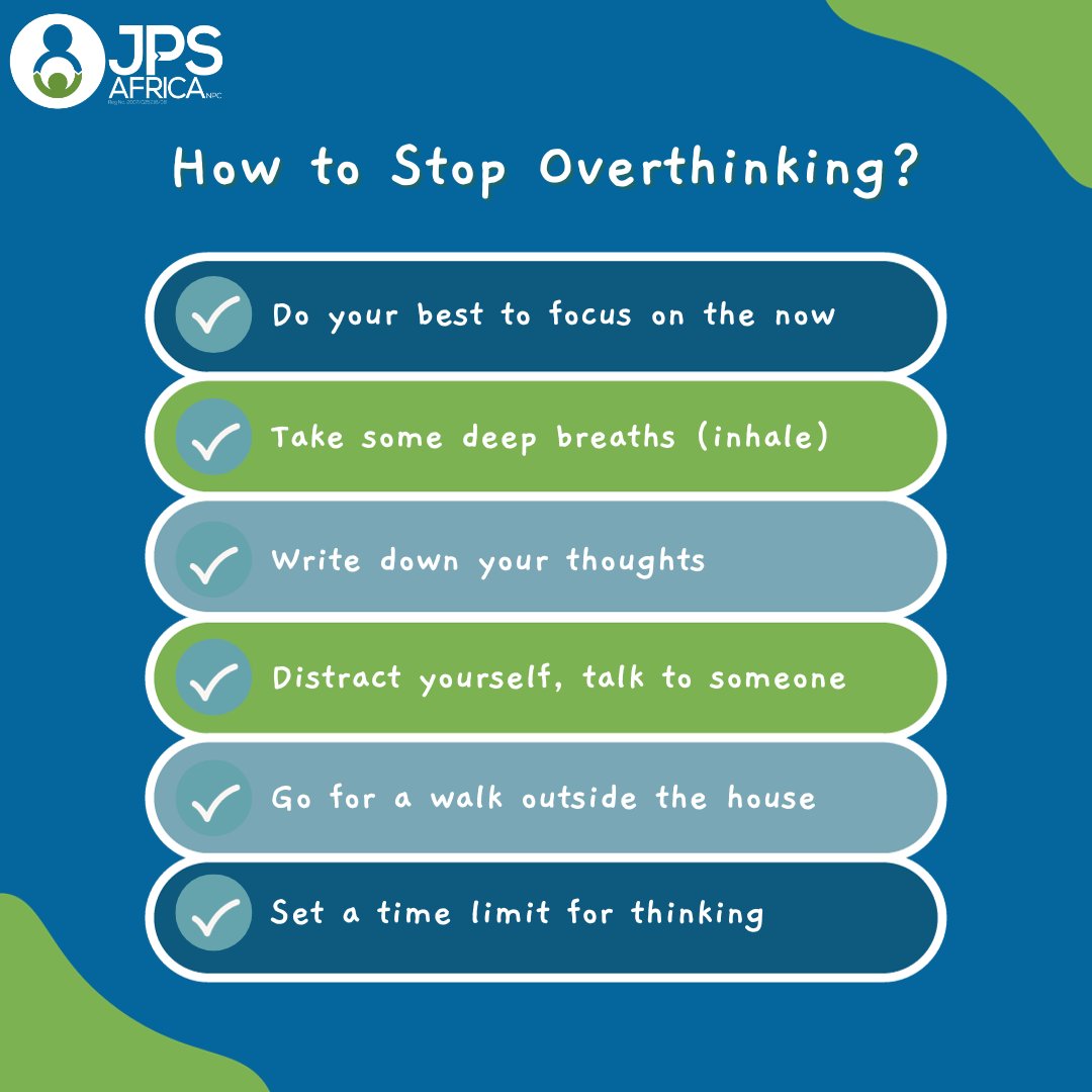 Escape the chaos of overthinking with these simple tips! 🌬️ Let the graphic be your guide to a tranquil mind. 🧘‍♂️✨ #MindfulnessMagic #PeacefulThoughts