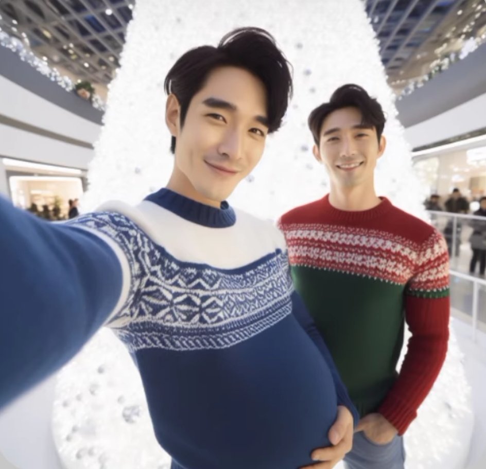 mpreg_lover's tweet photo. Celebrate Christmas with my dear husband 💕(Part 1)
#pregnantman #mpreg #Dating #Christmas #aimpreg #aicreater https://t.co/RUOwfbdGfm