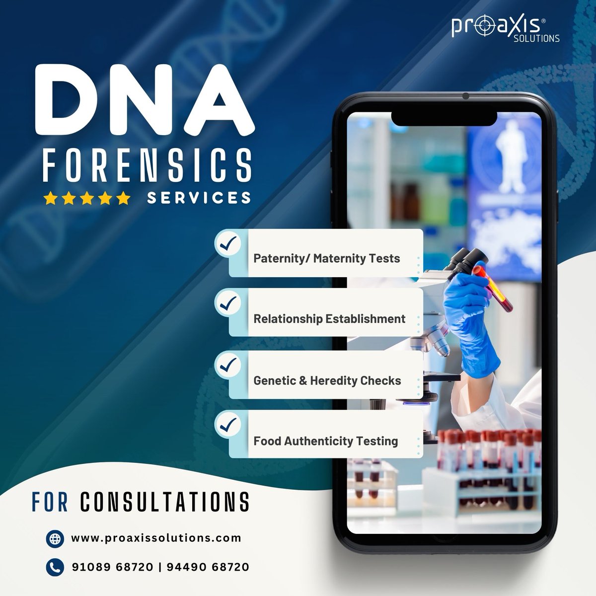 Are you looking for DNA Forensics Services? 

For more info, visit us:
proaxissolutions.com

#dnaforensics #discovertruth #forensicscience #forensics #cyberforensics #digitalforensics #computerforensics #multimediaforensics #forensicanalysis #forensicservices #proaxissolutions