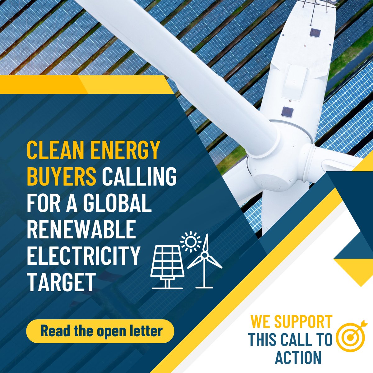 🌐Join our call to action! Together with a coalition of corporate clean energy buyers, we have issued an open letter at @COP28_UAE urging world leaders to unite in a global effort toward achieving a common renewable energy target Join us 👉resource-platform.eu/3x-renewables/ #3xRenewables