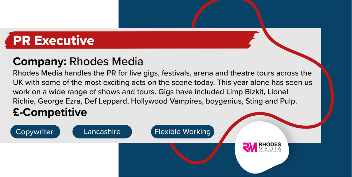 ProlificNorth's tweet photo. 📌 @Rhodes_Media
🔴 PR Executive
➡️ Find out more here: https://t.co/2m1KvuEhvn #Communications #Copywriter #Creative #Editorial #Journalist https://t.co/drGh6VifjM