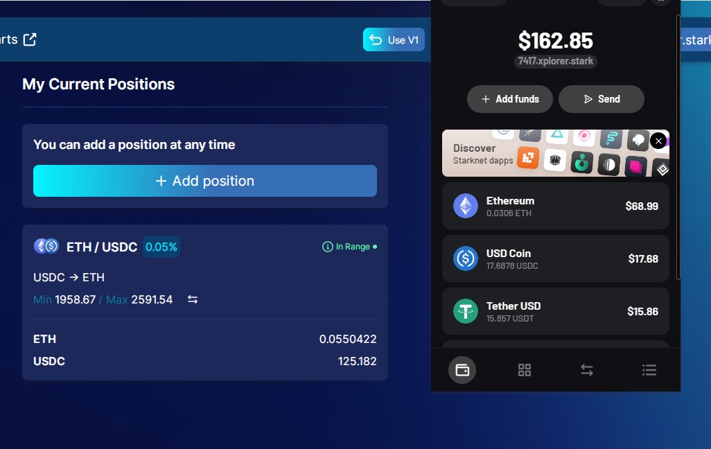🚀 Just made #mySwapMigration on <a href="/mySwapxyz/">mySwap - Starknet AMM</a>! 🌐

✅ Migrated my funds to mySwap CL
✅ Optimizing my DeFi strategy
✅ Excited about the new efficiency and potential returns!
Here's a glimpse of my journey! 
Join me in this DeFi evolution and explore the benefits for yourself! 🌟