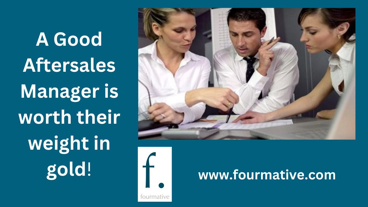 FourmativeL's tweet image. A good Aftersales Manager is worth their weight in Gold!

Aftersales Managers become successful by applying techniques and processes that are proven to work and by understanding how to get the best from their team. At Fourmative we have trained the best.

…mited-142268649.hubspotpagebuilder.eu/impact-managem…