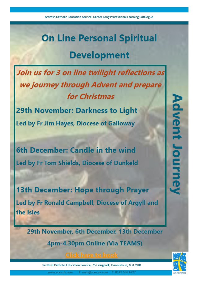 Places are still available for this year's Advent Journey offered by SCES. Book your place by clicking here: lght.ly/7k0g53b #Advent