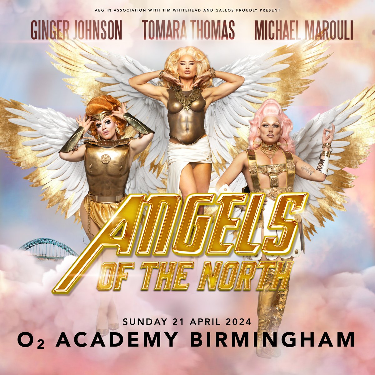 The Angels of The North - <a href="/GingerJohnson_/">Ginger Johnson</a>, <a href="/MichaelMarouliX/">Michael Marouli</a>, and <a href="/TomaraThomas_/">Tomara Thomas</a> are heading to Brum - Sunday 21 April! Tickets on sale now - amg-venues.com/Szvx50QcWIe