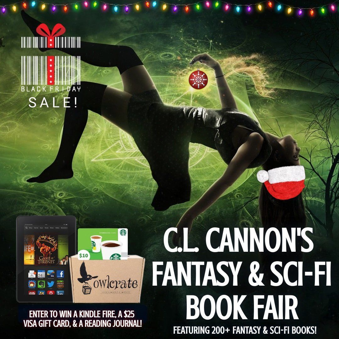 ◇ Discover over 250+ free, discounted, and Kindle Unlimited Fantasy and Sci-fi books and enter for your chance to win a Kindle Fire, a one-month gift subscription to Owlcrate, and a $10 Starbucks gift card! ◇

◇ Link: clcannon.net/bookfair/