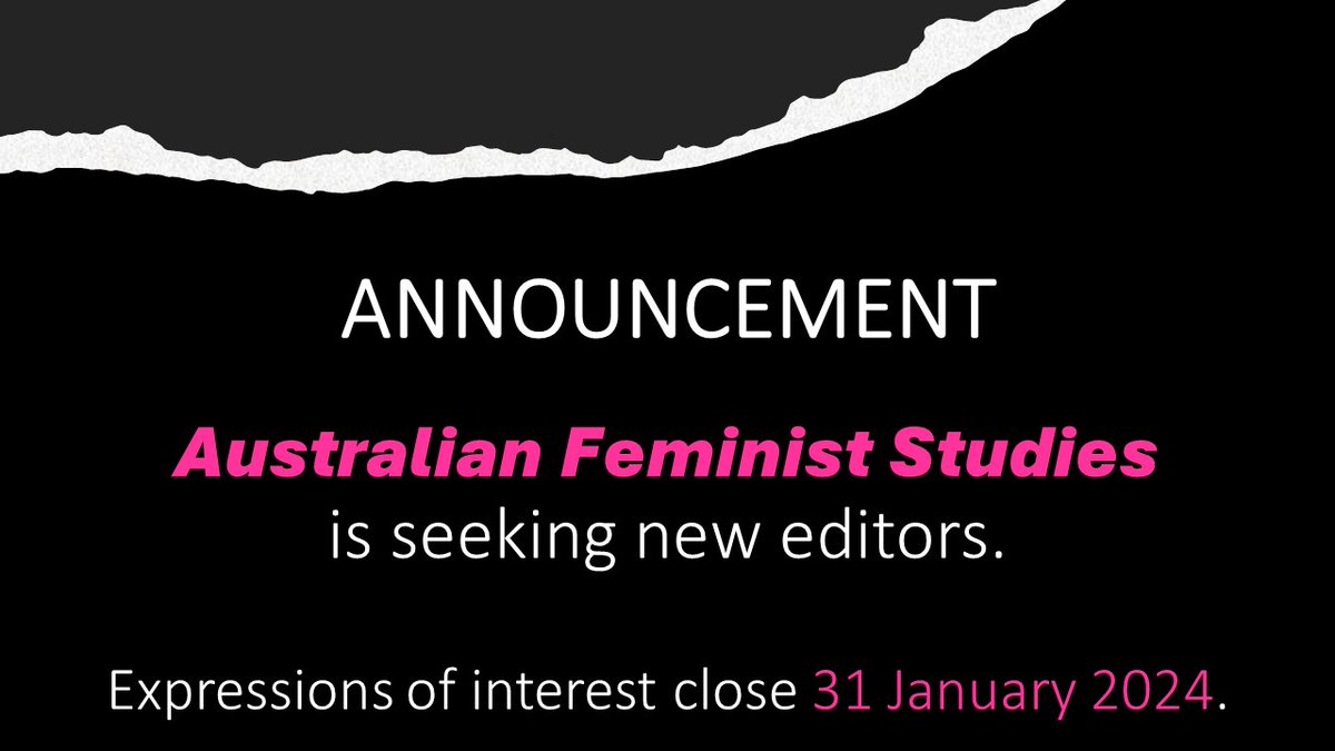 AFS Journal (@afsjournal) on Twitter photo Our <a href="/AFSJournal/">AFS Journal</a> editors Maryanne Dever and <a href="/AdkinsProf/">Prof Lisa Adkins</a> are moving on.
We are recruiting a new editorial team.
More information: tinyurl.com/yh6dffnz
#feminism #journaleditor #publishing Our <a href="/AFSJournal/">AFS Journal</a> editors Maryanne Dever and <a href="/AdkinsProf/">Prof Lisa Adkins</a> are moving on.
We are recruiting a new editorial team.
More information: tinyurl.com/yh6dffnz
#feminism #journaleditor #publishing