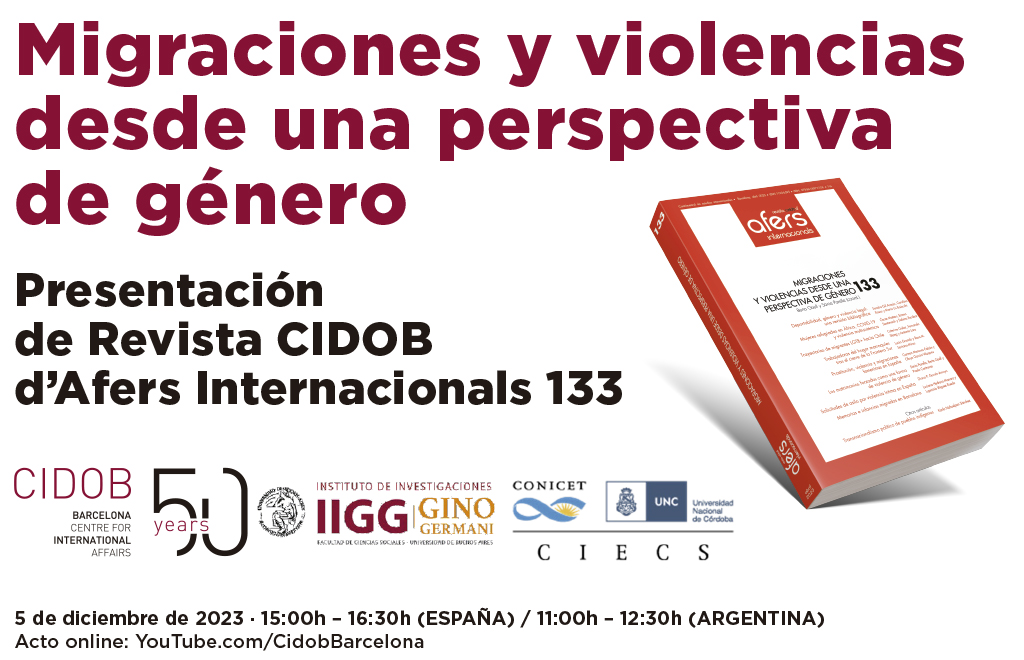 Mañana presentamos el #Afers133 sobre migraciones y violencias en mujeres migrantes y el colectivo LGTBI+ en un acto co-organizado por <a href="/CidobBarcelona/">CIDOB (Barcelona Centre for International Affairs)</a>, <a href="/ciecsconicet/">CIECS (CONICET y UNC)</a> y <a href="/iigguba/">IIGG uba</a>. Os esperamos!