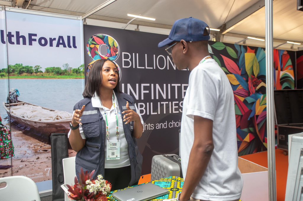 WHO_Zimbabwe's tweet photo. The 22nd @ICASA_org conference is underway, &amp; @WHO is thrilled to be part of it! Come visit the @WHO booth to discover the impactful work we're doing to support HIV/AIDS. Engage with our experts, gain valuable insights, &amp; be part of the movement to #EndAIDS 

#AIDSisNotOver https://t.co/aBmTAAdY6K