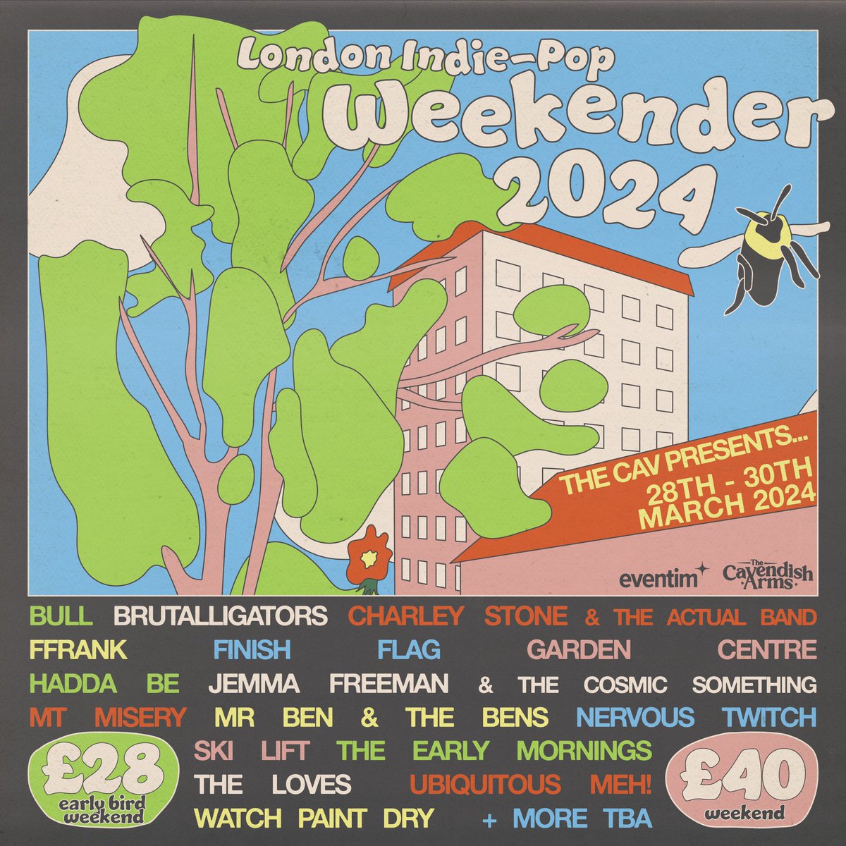 I have put together a ridiculously massive London Indie-Pop Weekender lineup!! Very exciting. Just a handful of early bird tickets remain!