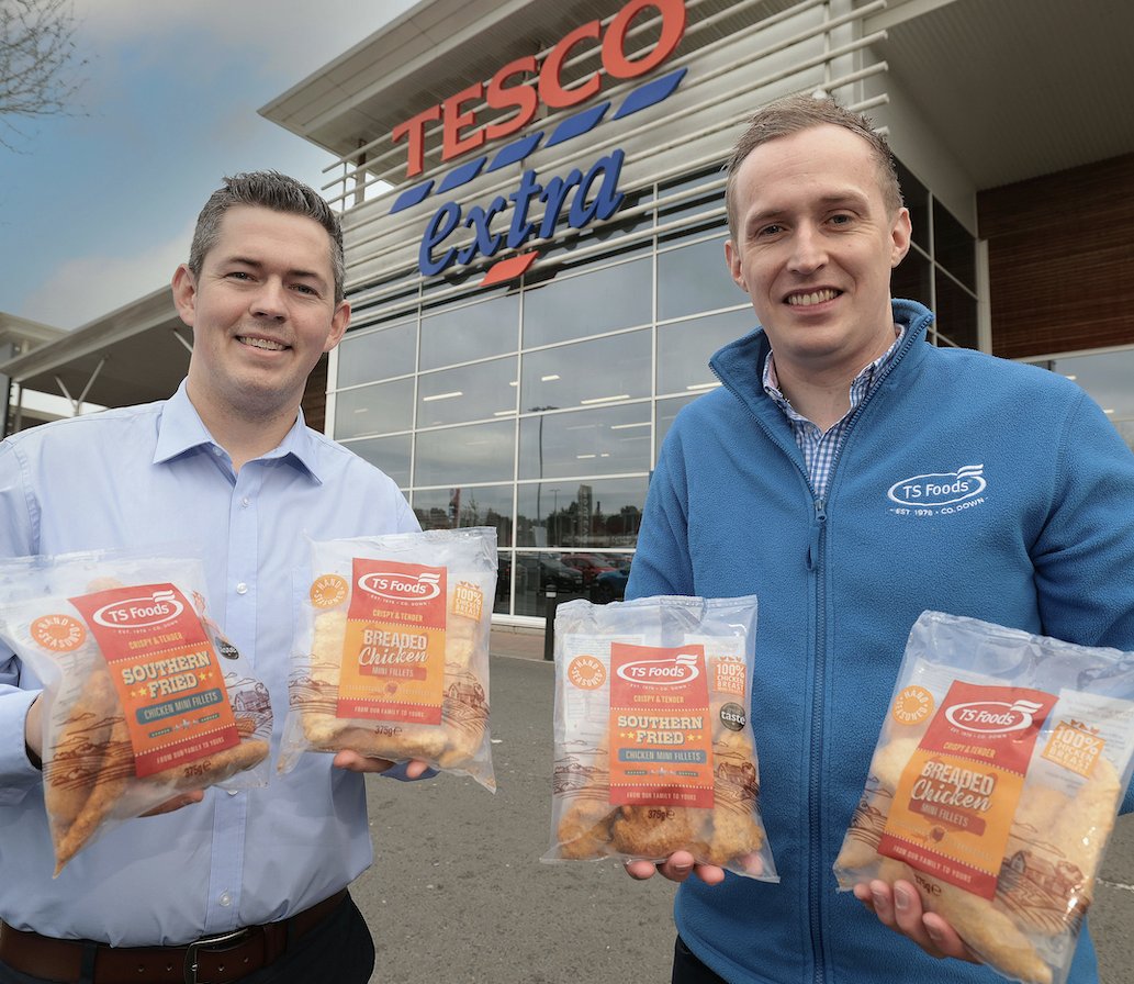 TSFoods's tweet photo. We are pleased to announce that two new format products have just joined our existing range of TS Foods Chicken Mini-Fillet products in Tesco stores across NI! Read more here: https://t.co/58g4Sq41Dk #newproduct #retailni #foodbiz #foodmanufacturing #northernireland https://t.co/TlZOsJnn9n