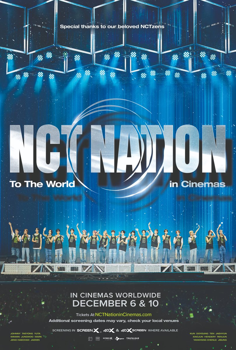 The main concert, glimpses behind the scenes, it's all right here!For an even more immersive Xperience, see the event in 4DX, where sensory effects recreate the live concert atmosphere. 'NCT Nation: To The World in Cinemas' is finally here !

#NuMetro #NCTNATION_in_Cinemas