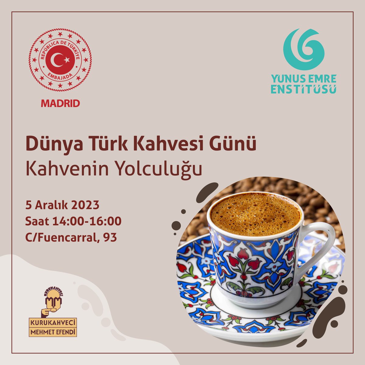 TC_MadridBE's tweet photo. Día mundial del café turco. El viaje del café.
Dünya Türk kahvesi günü. Kahvenin yolculuğu.
@yee_madrid
#türkkahvesi #cafeturco #turkishcoffee https://t.co/fHMIdnjtr8
