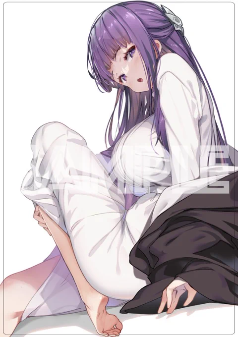 C103/エア冬コミ 新作発表⑦ フェルン の スリーブ(一部が光ってます) や プレイマット になります!  イラストレーターは Hong() 様です。    ※プレイマットはフルアート版と横版の2種類があります。