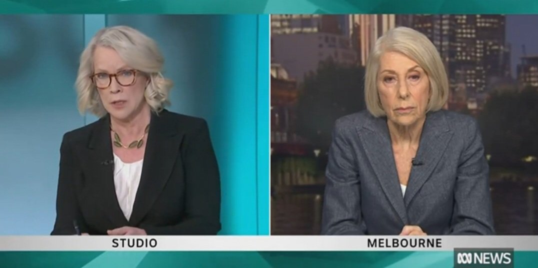 'It is incumbent upon humanity to look at what is happening in Gaza now & say, 'No, not in our name.'' A fearless Louise Adler to Laura Tingle on the plight of Palestinians & 'tragedy of being silenced' as Israel escalates destruction. Indisputable, vital truths. #abc730 #auspol