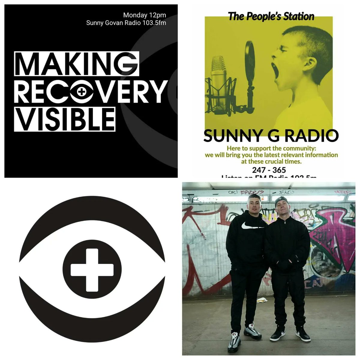 VisibleMaking's tweet image. Live at 12pm with Dazza JFT and Tribal John chatting about their journey in to music, only on @SunnyGRadio 🔥😎🔥

📷 Stephen McLean 

#creativerecovery #hiphop #musicheals #recovery #MakingRecoveryVisible