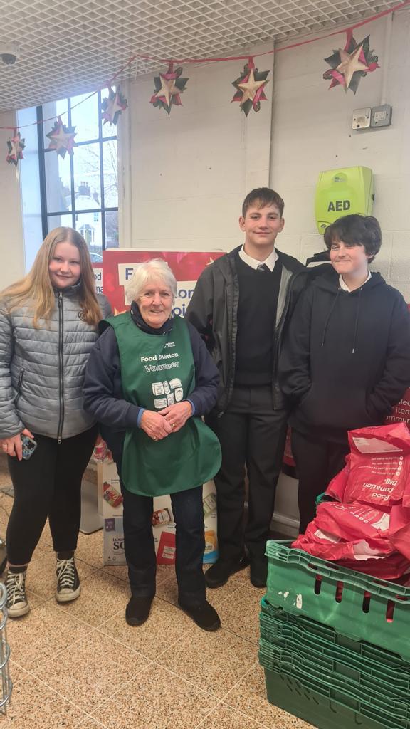 BanffAcademyBXA's tweet photo. Our young people volunteered to assist River Church Banff Foodbank collecting and packing items generously donated by our local community at Banff @Tesco. #citizenship #promotingkindness https://t.co/aZVlSnUNUL