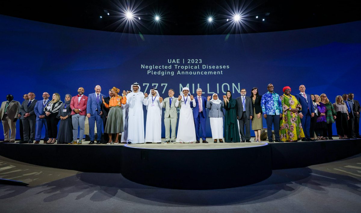 Thrilled to have joined world leaders on the first ever Health Day at #COP28UAE📷 to celebrate an extraordinary US$777M to #BeatNTDs. African Countries, African philanthropists amongst those who committed to the elimination of river blindness and lymphatic filariasis in Africa.🤩