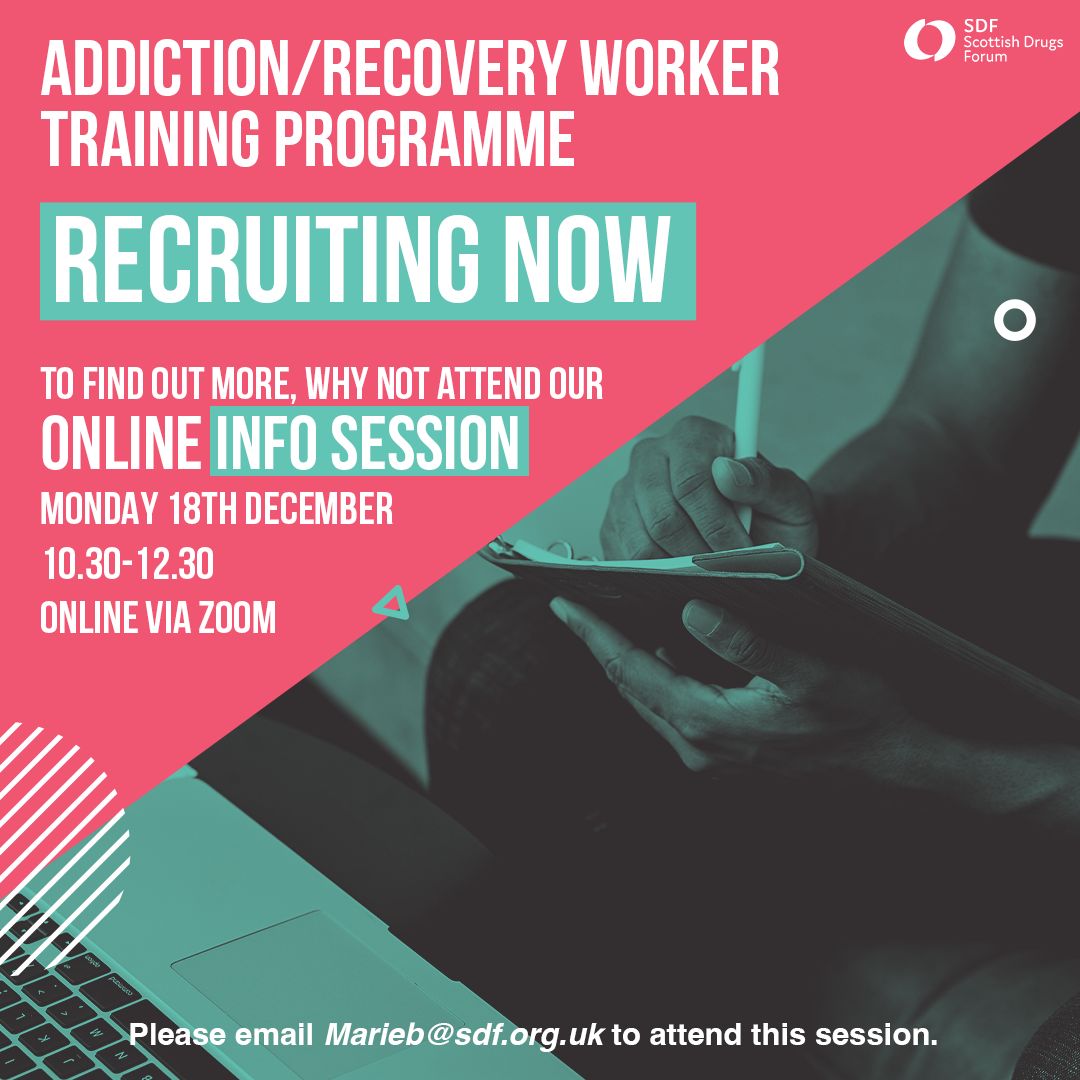 If you'd like to know more about our Addiction Worker Training Project you can join our online info session on Monday 18th December, 10:30 - 12:30 (Online via Zoom) buff.ly/47ZKPNC