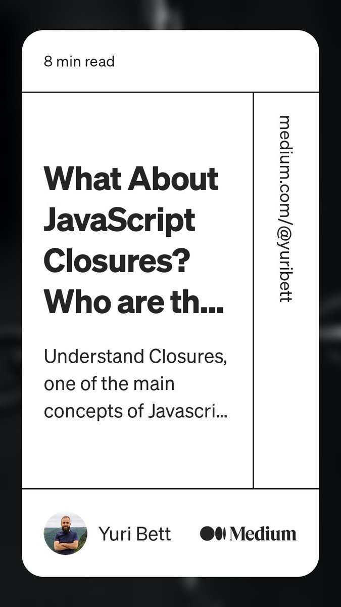 yuribett's tweet photo. What about Javascript Closures? https://t.co/hQWnZz3BBw https://t.co/aw89ZtdUX7