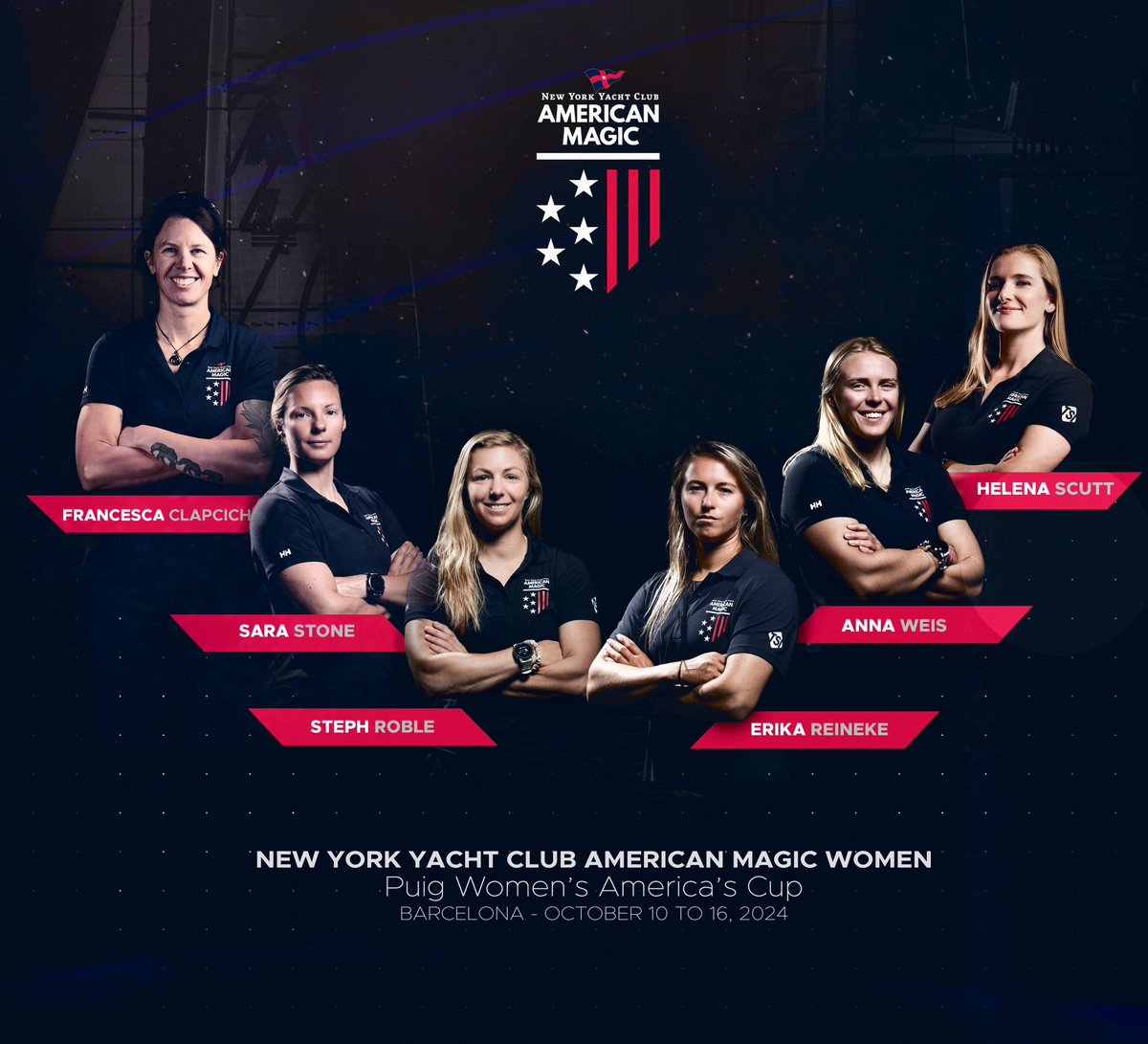 New York Yacht Club American Magic proudly introduces the groundbreaking women’s team, set to make history while representing the United States at the Puig Women’s America’s Cup. Offering a unique platform to demonstrate their outstanding skills on high-performance boats, The
